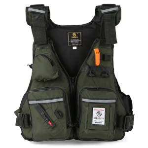 Kamizelka wędkarska do wody dla dorosłych - na łódkę/kajak - Army Green
