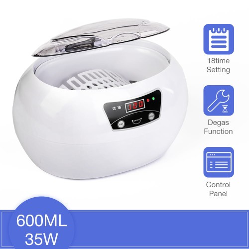 Ultrasoniczna myjka do biżuterii - okularów - protez - 600ml - main 1.jpeg