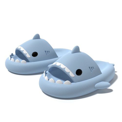 Cloudshark - stylowe kapcie w kształcie rekina - Bluegrey.jpeg