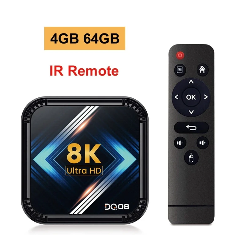 DQ08 RK3528 Smart TV Box Android - Android 13 - HDR10+ - Quad Core 4K - 8K - Sterowanie głosem - 4gb-64gb-ir.jpeg
