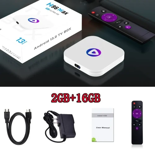 H96MAX M1 - Smart TV Box Android 13 - Rockchip 3528 Quad Core - 4K Video - 2GB-16GB.webp