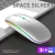 Icem - Mała ergonomiczna mysz bezprzewodowa - RGB - Bluetooth - USB - Klawiatura - Kolor Srebrny.webp
