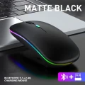 Icem - Mała ergonomiczna mysz bezprzewodowa - RGB - Bluetooth - USB - Klawiatura -  - Kolor Czarny Mat.webp