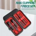 ManiNail - Elegancki zestaw do manicure - pielegnacji paznokci - 7 szt. - Czarny - main.webp