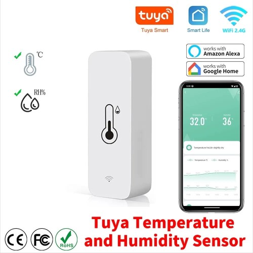 Tuya - Czujnik temperatury i wilgotności - zdalnie sterowany z telefonu (aplikacji) - main.jpg