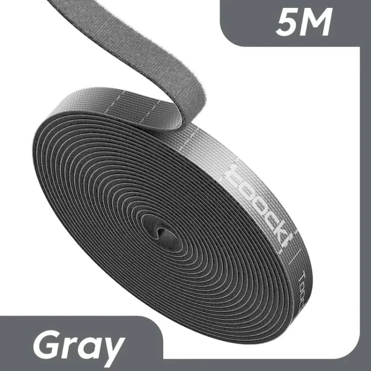 Velcro - Organizer na kable - na rzepy - 10mm - długość 5m - szary.jpeg
