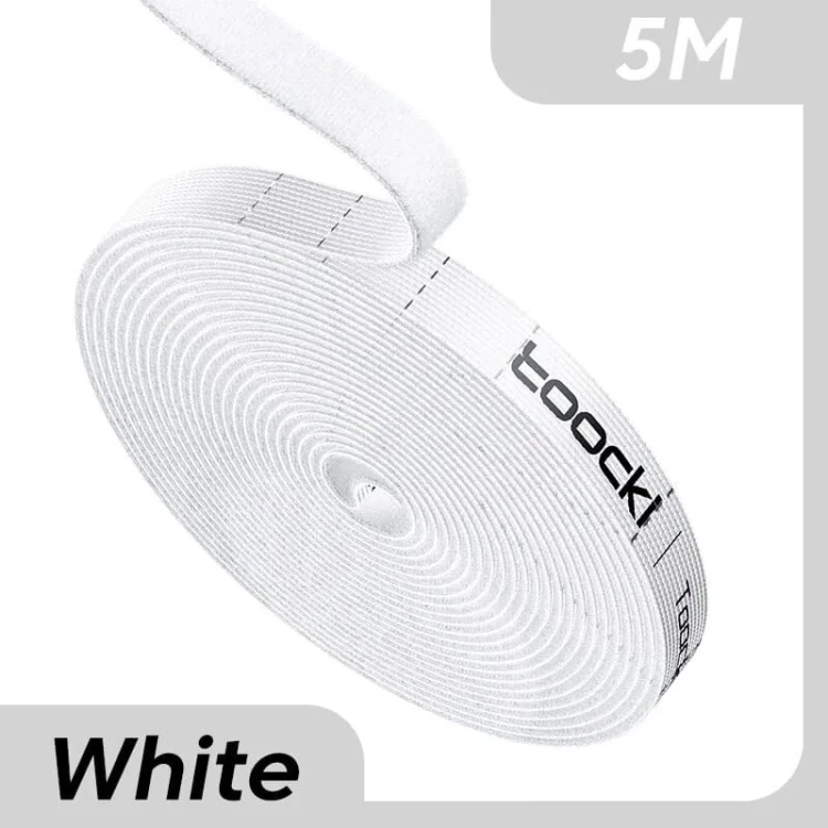 Velcro - Organizer na kable - na rzepy - 10mm - długość 5m - biały.jpeg