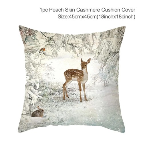 Yule - Poszewka na poduszkę świąteczna 45x45cm - piękne świąteczne wzory - Bambi.jpeg