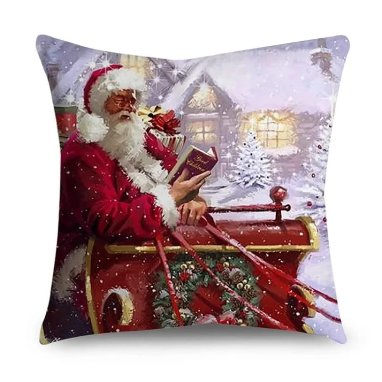 Yule - Poszewka na poduszkę świąteczna 45x45cm - piękne świąteczne wzory - Santa Claus.jpeg