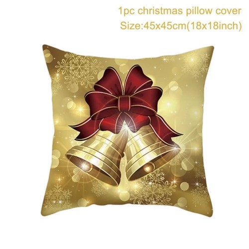 Yule - Poszewka na poduszkę świąteczna 45x45cm - piękne świąteczne wzory - Christmas Bells.jpeg