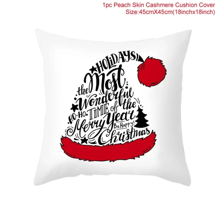 Yule - Poszewka na poduszkę świąteczna 45x45cm - piękne świąteczne wzory - Santa Hat.jpeg