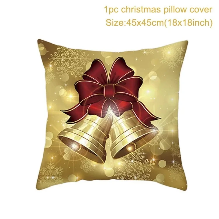 Yule - Poszewka na poduszkę świąteczna 45x45cm - piękne świąteczne wzory - Christmas Bells.jpeg