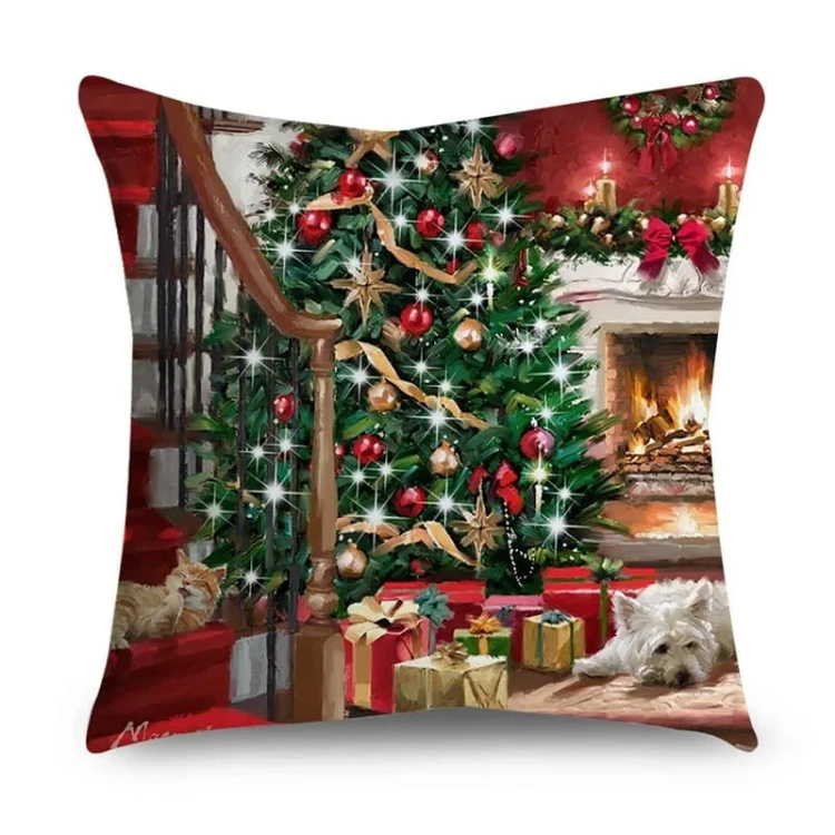 Yule - Poszewka na poduszkę świąteczna 45x45cm - piękne świąteczne wzory - Christmas Tree III.jpeg