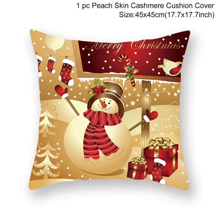 Yule - Poszewka na poduszkę świąteczna 45x45cm - piękne świąteczne wzory - Snowman.jpeg