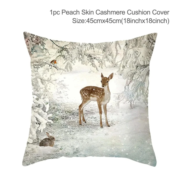 Yule - Poszewka na poduszkę świąteczna 45x45cm - piękne świąteczne wzory - Bambi.jpeg