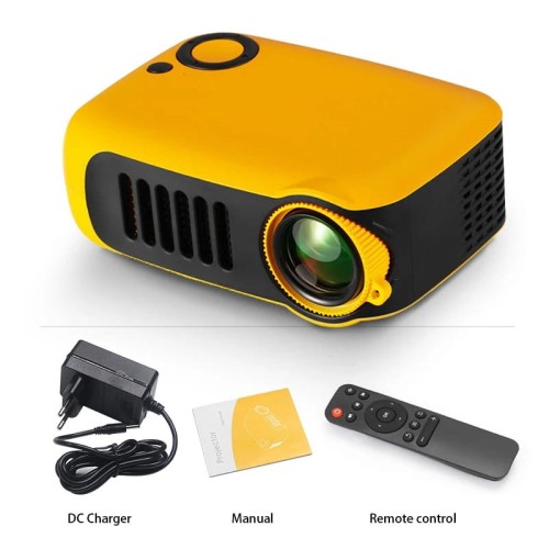 MinProject - Mini projektor domowy - 3D LED - 4K - 1080P - HD - Smart TV BOX - Pomarańczowy.jpeg