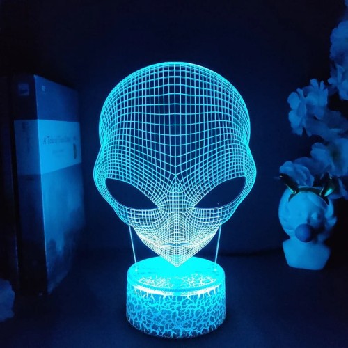 Alien - Lampka nocna 3D - 7 kolorów - idealna dla chłopca - Lava.jpeg