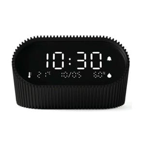 Lexon - Ray Clock - Budzik z czujnikiem temperatury i wilgotności - czarnyblack LR155MN3 - main.jpg