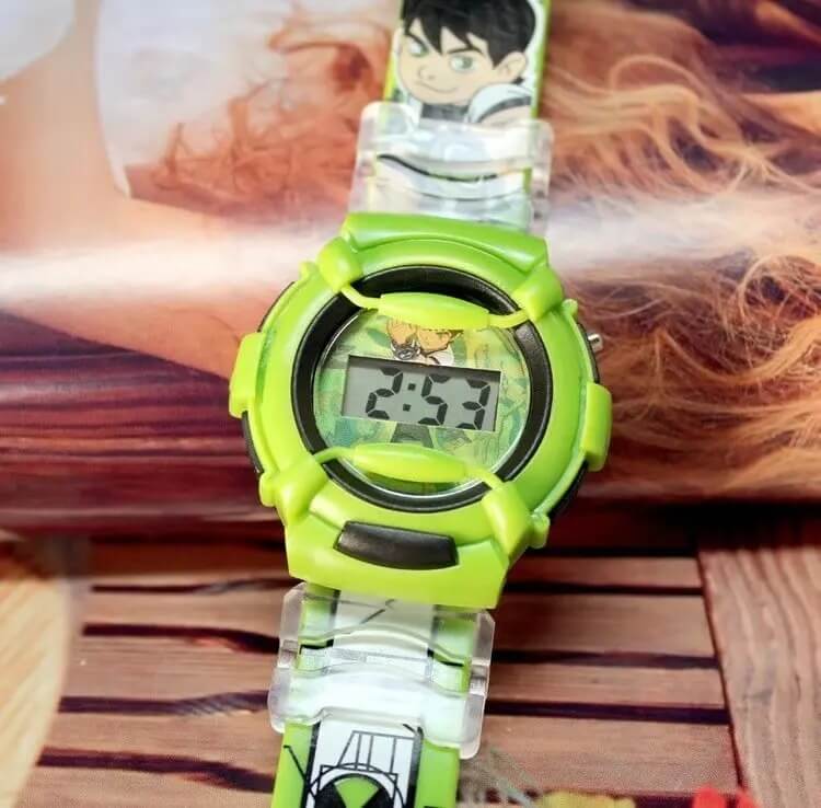Zegarek dla dzieci - Ben 10 - LED - silikonowy - dwa kolory - zielony.jpeg