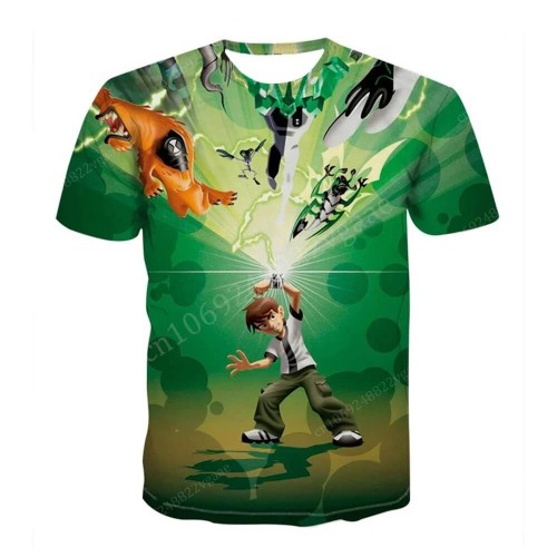 Koszulka dla dzieci - Ben 10 - DRUK 3D - Ciemnozielony.jpeg