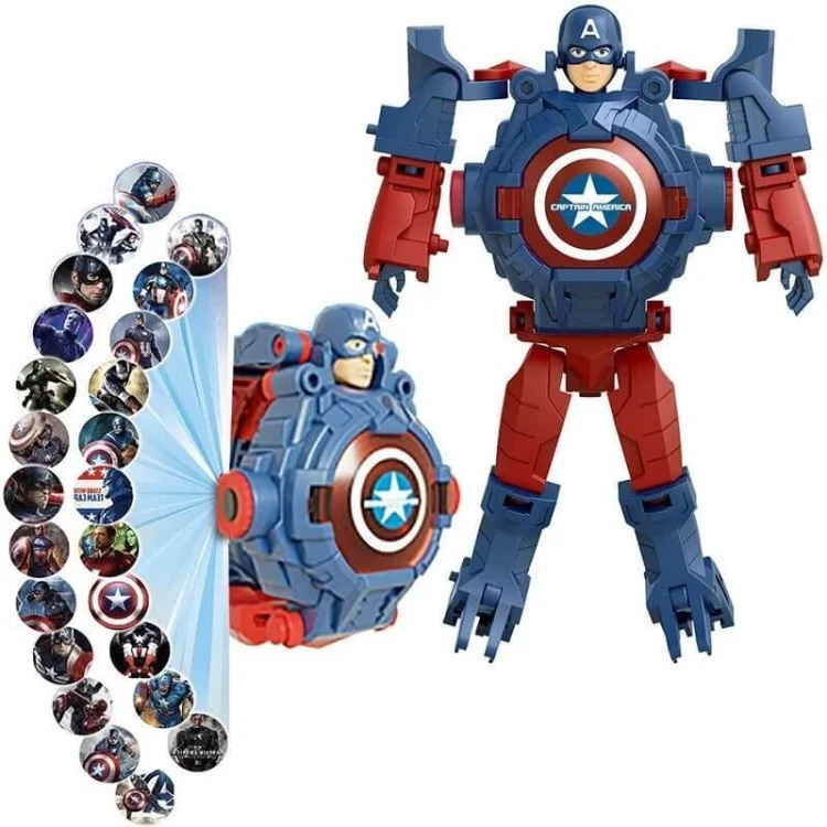 Zegarek dla dzieci - America - Projektor - 24 wzory - figurka 2w1.jpeg