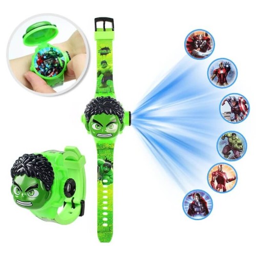 Zegarek dla dzieci - Projektor - 6 wzorów - Hulk.jpeg