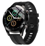 Inteligentny zegarek Smartwatch męski FIT Bluetooth Android Apple - SREBRNO CZARNY