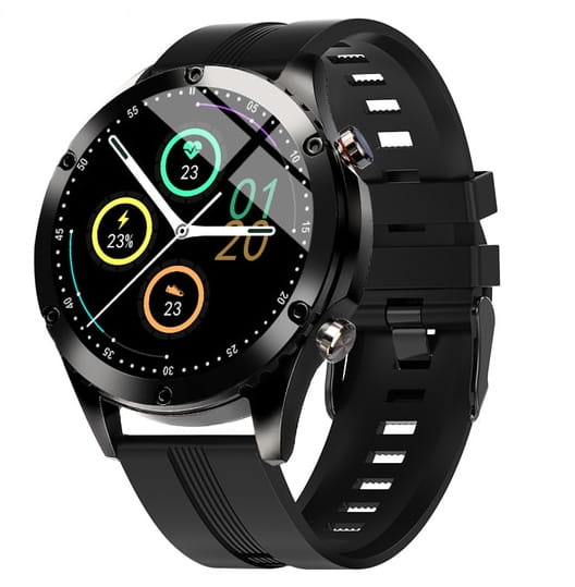 Inteligentny zegarek smartwatch męski FIT Bluetooth Android Apple - SREBRNO CZARNY.jpg