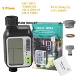 Timer Nawadniania z Czujnikiem Deszczu | Sterownik Automatyczny IPX5 | 3 Programy