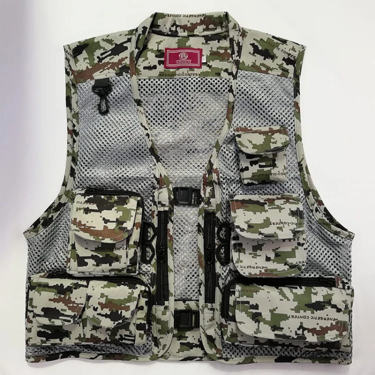 Kamizelka Wędkarska Camo 2 - kamuflaz - Wodoodporna.jpg