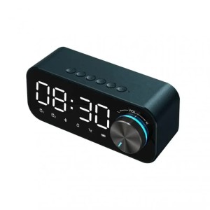 Wielofunkcyjny Budzik Bluetooth z Radiem FM i MP3 | Głośnik LED z Basem | Zegar Cyfrowy i Odtwarzacz Muzyczny