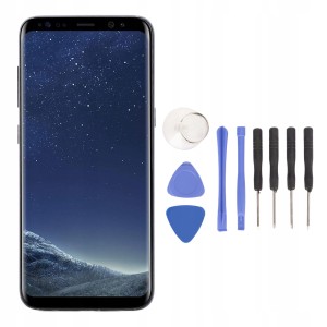 Wyświetlacz LCD do Samsung Galaxy S8 z ramką | Ekran + Narzędzia Niebieski