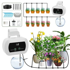 Automatyczny Sterownik Nawadniania Programator do Roślin Doniczkowych Balkonu Kwiatów Timer USB-C 1800mAh