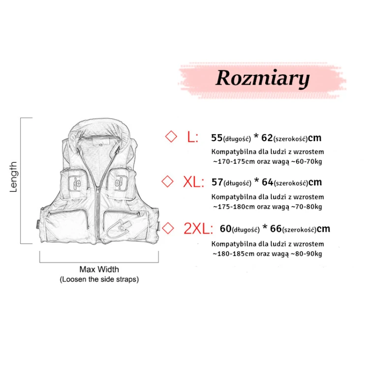 Kamizelka ratunkowa do wody dla dorosłych - na lodke kajak - main  6.png
