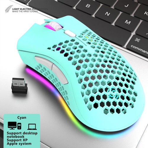 Mysz bezprzewodowa do komputera - dla graczy - RGB - Cyan.jpeg