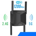 Wzmacniacz zasięgu WIFI 2.4-5G - Repeater 3001200 Mbps - czarny - 1200 mbps.jpeg