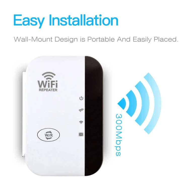Wzmacniacz zasięgu WIFI 2.4G - Repeater 300 Mbps - łatwa instalacja.jpg