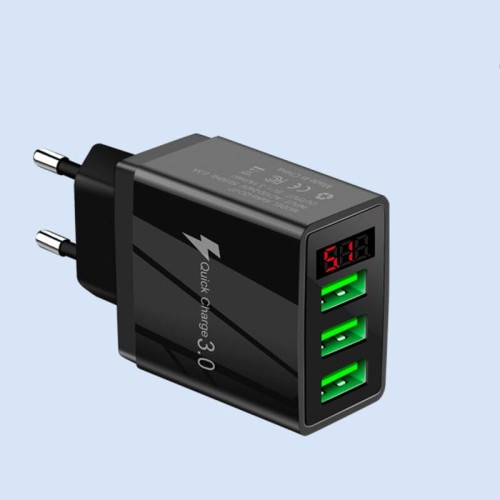 Ładowarka z wyświetlaczem cyfrowym - MultiPort 3x USB - Quick Charge 3.0 - main 2 .jpeg