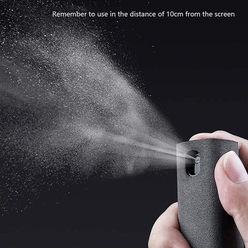 2w1 Spray czyszczący do ekranu telefonu - tableta + ściereczka z mikrofibry - Idealnie czysty ekran - wystarczy tylko mała mgiełka.jpeg