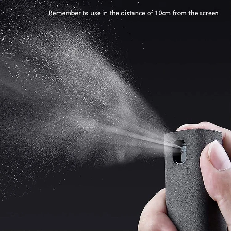 2w1 Spray czyszczący do ekranu telefonu - tableta + ściereczka z mikrofibry - Idealnie czysty ekran - wystarczy tylko mała mgiełka.jpeg