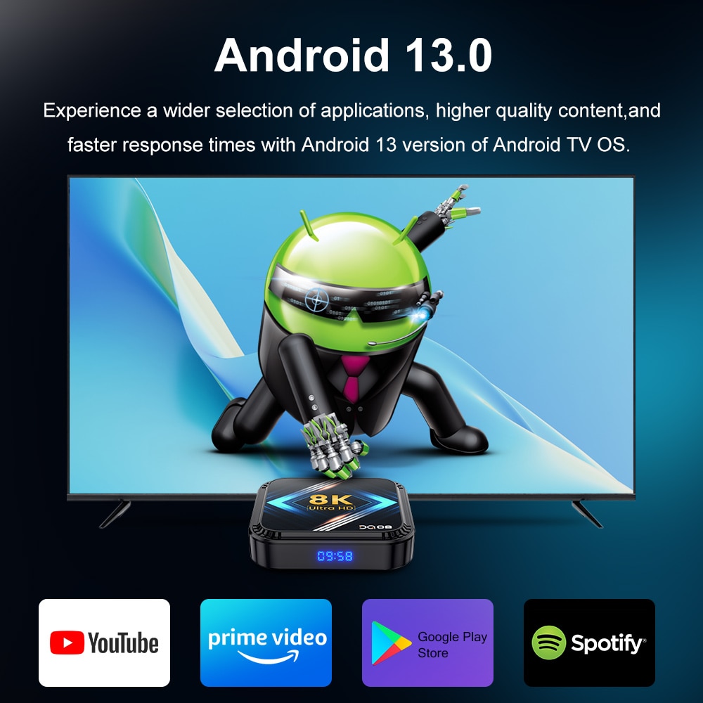 Android TV box z systemem android 13.0