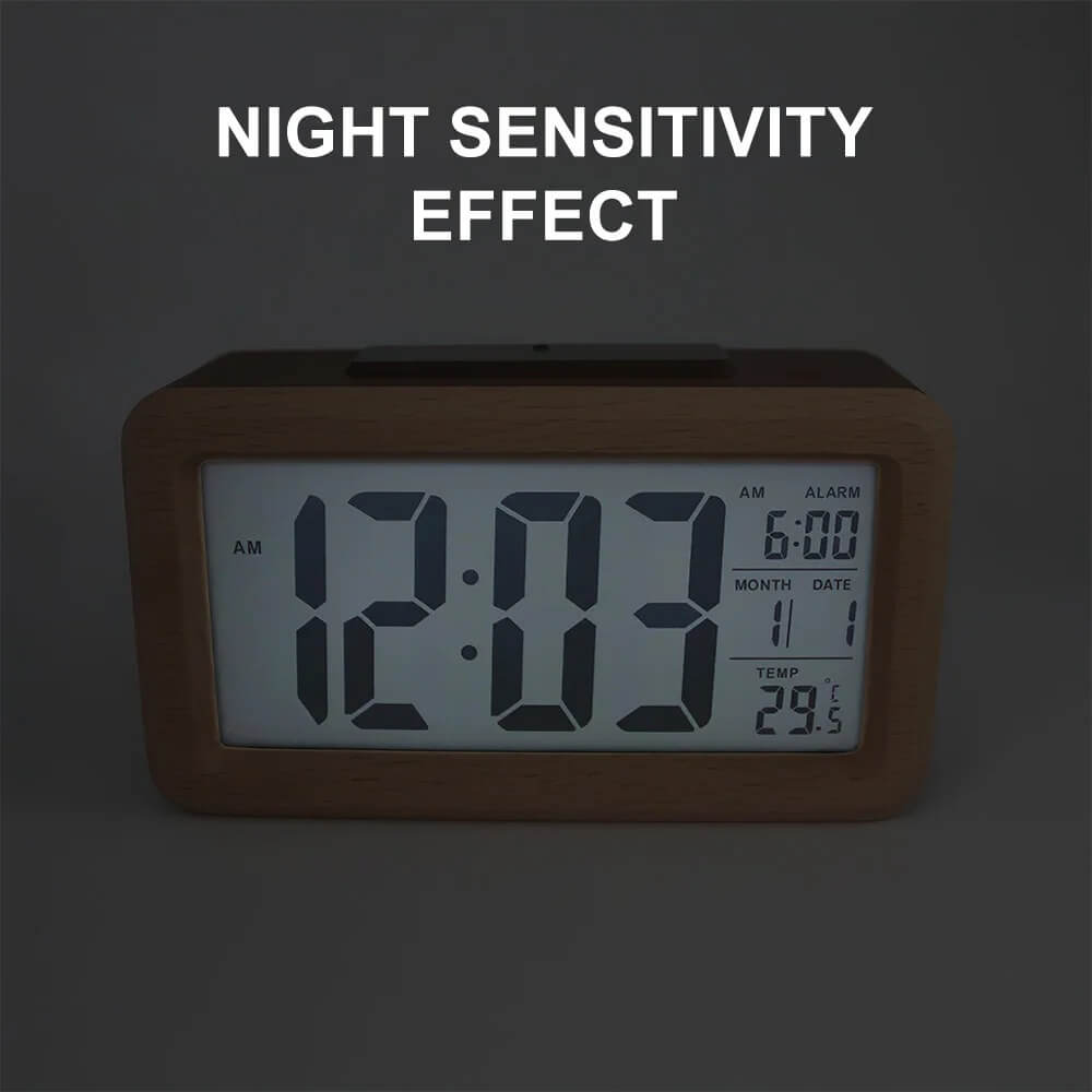 zegarek z budzikiem z nocnym podświetleniem