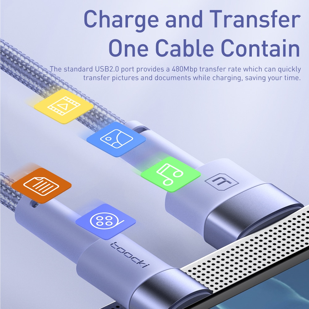 Kabel do telefonu USB-C - ładowanie i przesyłanie danyh w tym samym momencie!