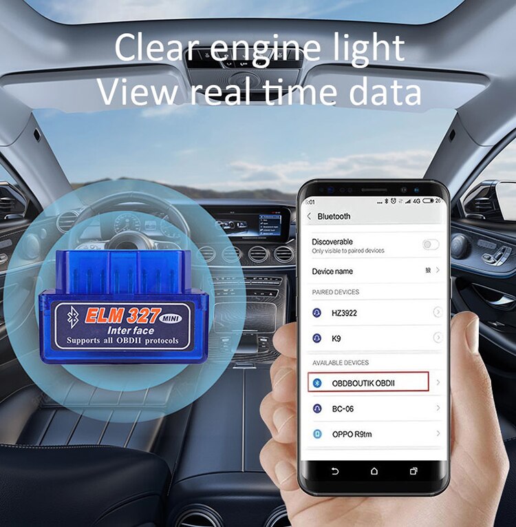 Urządzenie diagnostyczne ELM327 OBD2 - Bluetooth