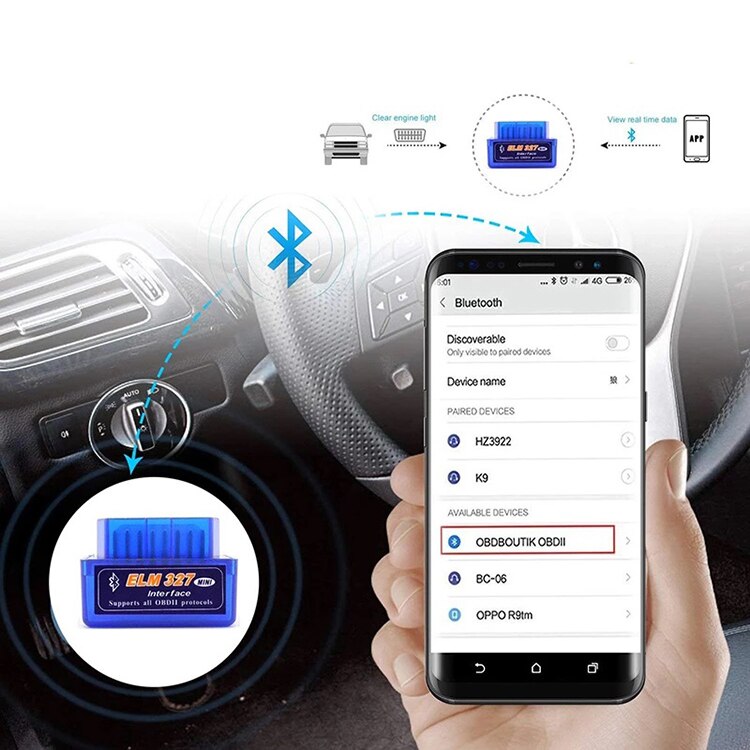 Urządzenie diagnostyczne ELM327 OBD2 V2.1 - Bluetooth