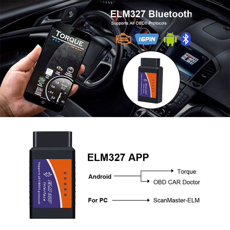 Urządzenie diagnostyczne ELM327 OBD2 V2.1 - Bluetooth